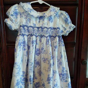 Rare Editions Smocking Toddler Dress